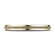 2mm Milgrain Center 14K Yellow Gold Wedding Band Ring