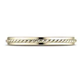 2mm 14K Yellow Gold Cord Ring Wedding Band
