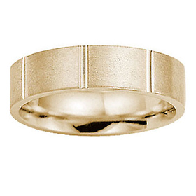 Satin Carved 6mm 14k Wedding Ring