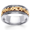 14K Two-Tone Gold 9mm Art Deco Wedding Band