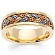 7mm TriGold Braided Rope Men's Wedding Band - 14K Yellow Gold thumb 0