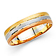 5mm Triple Row 14K TriGold Wedding Band thumb 0