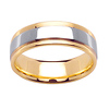 14k 7mm Two-Tone Step Band