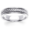 5.5mm Modern Hand-Woven Braided Wedding Band in 14K White Gold