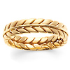 6mm Handmade Wheat Braid Wedding Band - 14K Yellow Gold