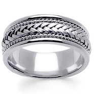 hand braid mens wedding ring