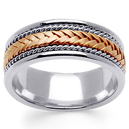 Two Tone Wedding Bands, Mens & Womens, Two Tone Gold Rings: GoldenMine