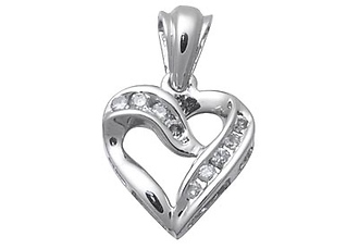 Diamond Heart Charm