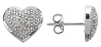 Diamond Heart Pave Earrings