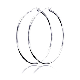 Large Silver Hoops