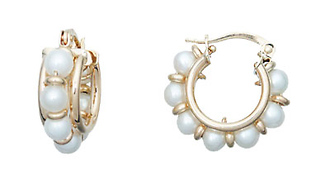 Pearl Hoop Earrings