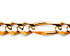 5mm 18K Yellow Gold Figaro Chain Link Bracelet 7in thumb 1