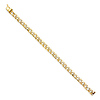 6mm Men's 14K Yellow Gold Oval Nugget Curb Cuban Link Chain Bracelet 7in thumb 0