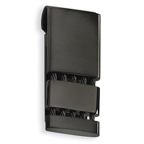 Black Stainless Steel Cable Design Money Clip Slide 0