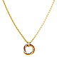 Intertwining Trinity Infinity Ring Necklace in 14K TriGold thumb 1