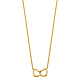 Floating Heart Infinity Necklace in 14K Yellow Gold thumb 1