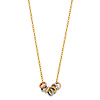 CZ Stackable Mini Eternity Circle Necklace in 14K TriGold thumb 1