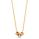 Triple Open Cube Charm Necklace in 14K TriGold thumb 1