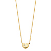 Floating CZ 'LOVE' Heart Necklace in 14K Yellow Gold thumb 1