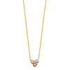 Three Roses CZ Floating Pendant Necklace in 14K TriGold thumb 1