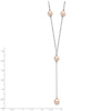 Sterling Silver Cultured Pink Pearl Y-Necklace thumb 1