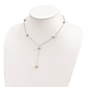 Sterling Silver Cultured Pink Pearl Y-Necklace thumb 2