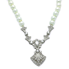 DecoSkye Gatsby-Inspired CZ & Pearl Necklace