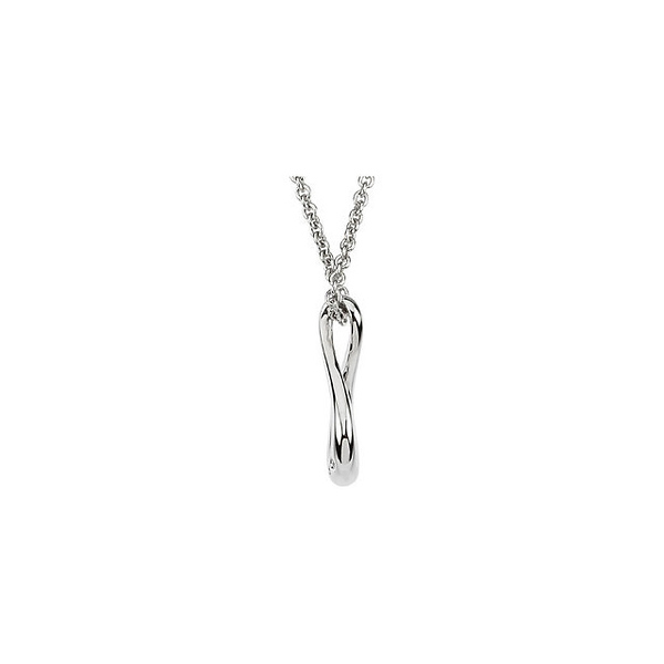 Diamond Sterling Silver Infinity Necklace - Women 18in Slide 1