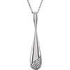 14K White Gold Diamond Teardrop Necklace thumb 0