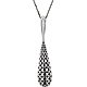 14K White Gold Diamond Teardrop Necklace thumb 1