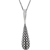 14K White Gold Diamond Teardrop Necklace thumb 1