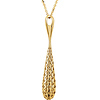 14K Yellow Gold Cut-Out Teardrop Necklace - Women thumb 1