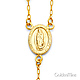 4mm Mirrorball Bead Our Lady of Guadalupe Rosary Necklace in 14K Two-Tone Gold 20in thumb 1