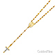 3mm Mirrorball Bead Our Lady of Guadalupe Rosary Necklace in 14K Two-Tone Gold 18in thumb 3