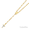 3mm Mirrorball Bead Our Lady of Guadalupe Rosary Necklace in 14K Two-Tone Gold 18in thumb 3