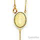 2.5mm Mirrorball Bead Our Lady of Guadalupe Rosary Necklace in 14K TriGold 20in thumb 1