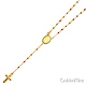 2.5mm Mirrorball Bead Our Lady of Guadalupe Rosary Necklace in 14K TriGold 20in thumb 3