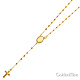 2.5mm Mirrorball Bead Guadalupe Rosary Necklace in Two-Tone 14K Yellow Gold 20in thumb 3