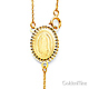 2.5mm Mirrorball Bead Guadalupe Rosary Necklace in Two-Tone 14K Yellow Gold 20in thumb 1