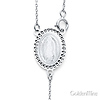 2.5mm Mirrorball Bead Our Lady of Guadalupe Rosary Necklace in 14K White Gold 20in thumb 1
