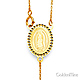 2.5mm Moon-Cut Bead Our Lady of Guadalupe Rosary Necklace in 14K TriGold 20in thumb 1