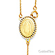 2.5mm Moon-Cut Bead Our Lady of Guadalupe Rosary Necklace in 14K Two-Tone Gold 20in thumb 1