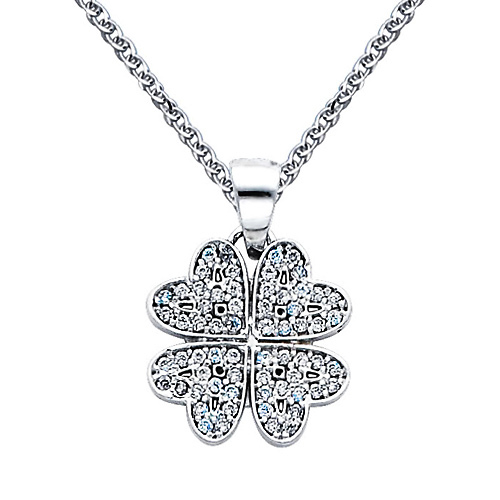 14K Four Leaf Clover Charm Necklace