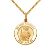 St Jude Thaddeus Petite Medal Necklace with Spiga Chain - 14K Yellow Gold 16-22in thumb 0