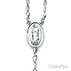 3mm Mirrorball Bead Our Lady of Guadalupe Rosary Necklace in Sterling Silver with Budded Crucifix 26in thumb 1