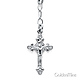 3mm Mirrorball Bead Our Lady of Guadalupe Rosary Necklace in Sterling Silver with Budded Crucifix 26in thumb 2