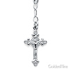 3mm Mirrorball Bead Our Lady of Guadalupe Rosary Necklace in Sterling Silver with Budded Crucifix 26in thumb 2