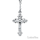 4mm Mirrorball Bead Our Lady of Guadalupe Rosary Necklace in Sterling Silver with Budded Crucifix 20in thumb 2