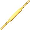3.0mm Concave Curb 14K Yellow Gold Baby ID Bracelet thumb 0