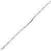 4.0mm 14K White Gold Figaro Baby ID Bracelet thumb 2